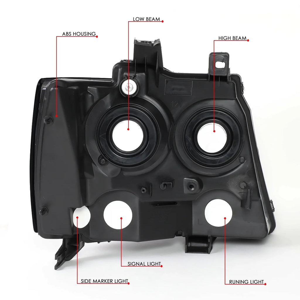 Smoked Housing Clear Corner Headlamp Left + Right R77733