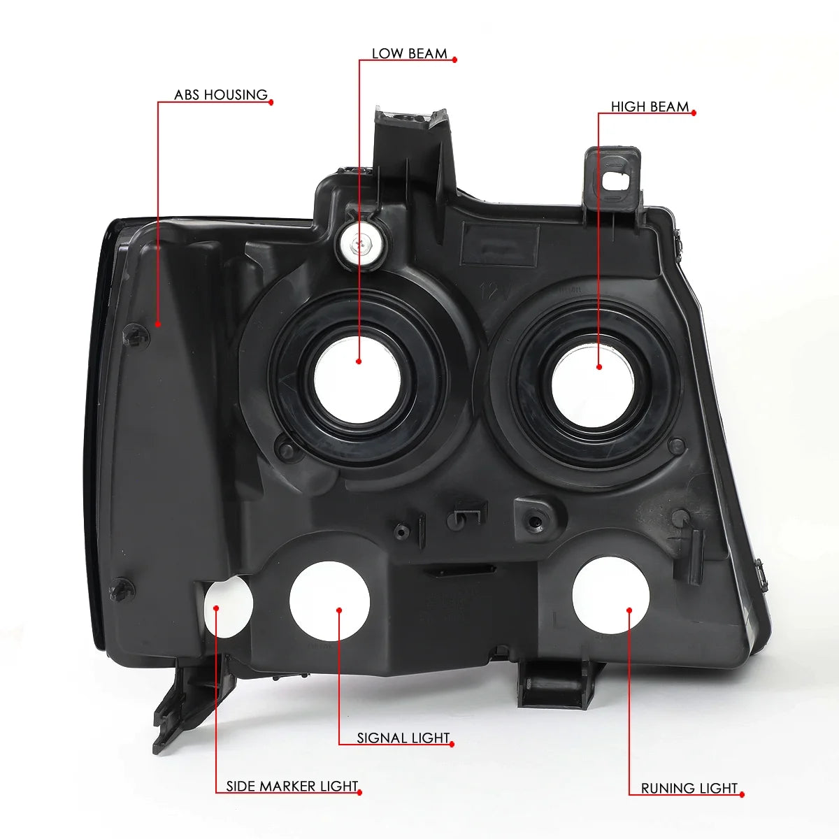 Smoked Housing Clear Corner Headlamp Left + Right R77733