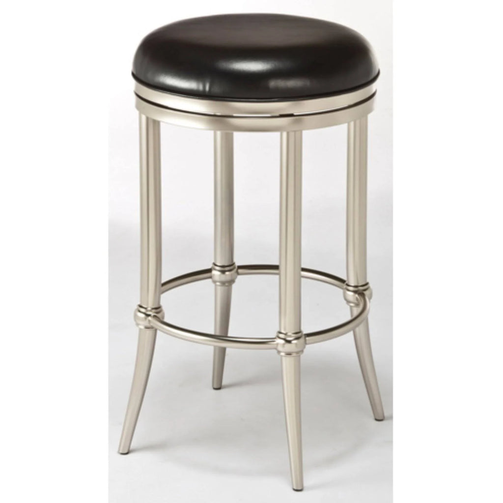 Dull Nickel Backless Bar Stool Q454