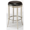 Dull Nickel Backless Bar Stool Q454
