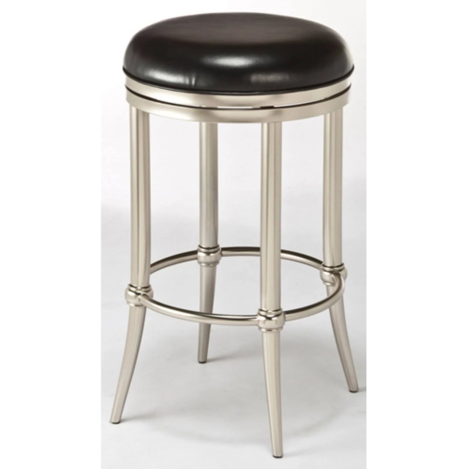 Dull Nickel Backless Bar Stool Q454