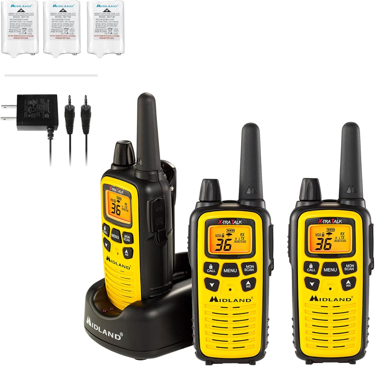 36 Channel FRS Two-Way Radio Walkie Talkie (Pair Pack) (Black) S857911