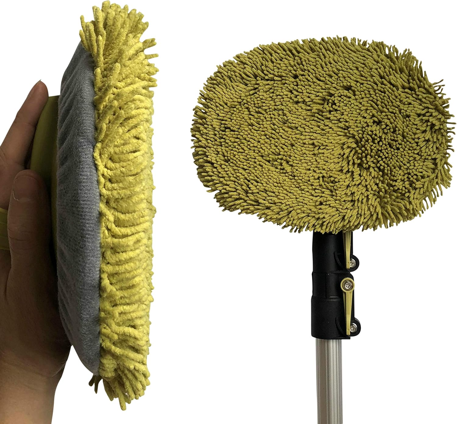 Wall Duster with Telescoping Pole and Chenille Microfiber Cleaning Head, Pack of 2 W5146