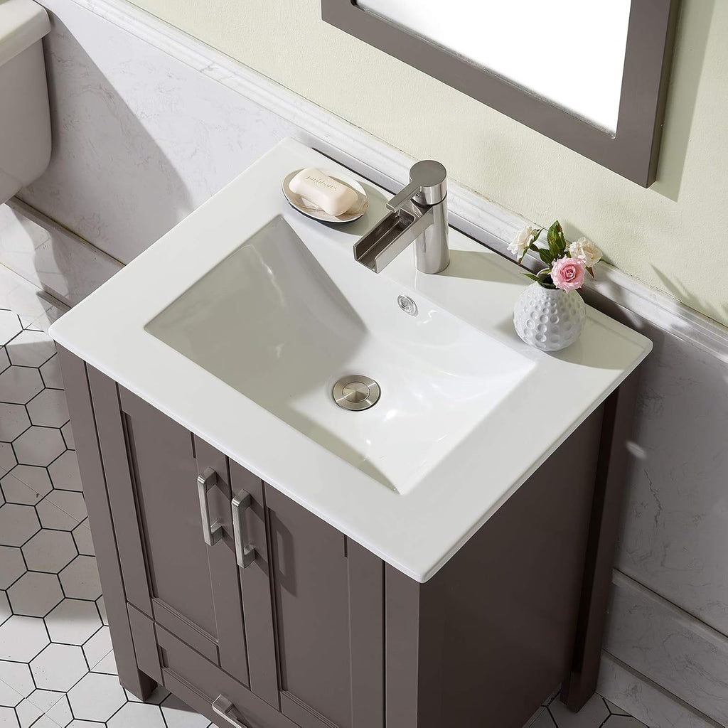 Grey 24 Inch Bathroom Vanity with Sink X79838