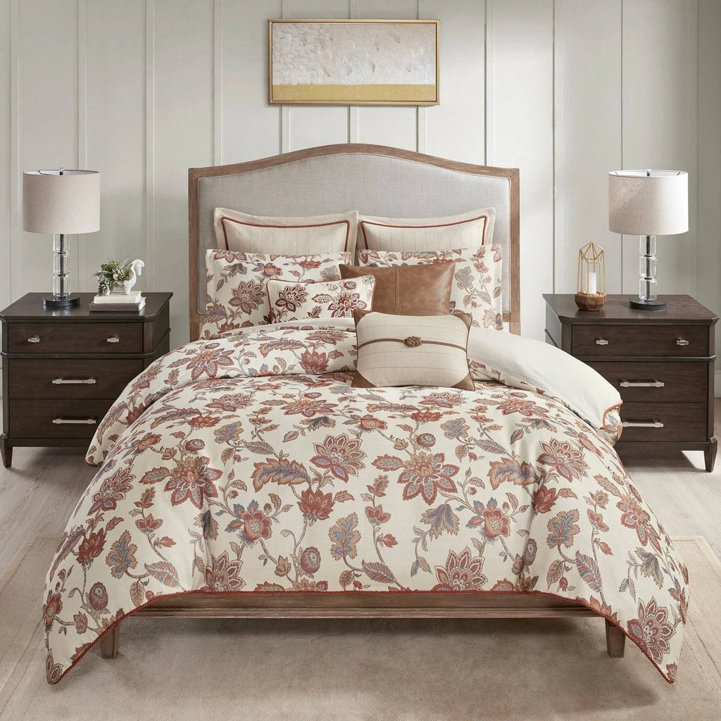 Red King Jacquard Comforter Bedding Set O710