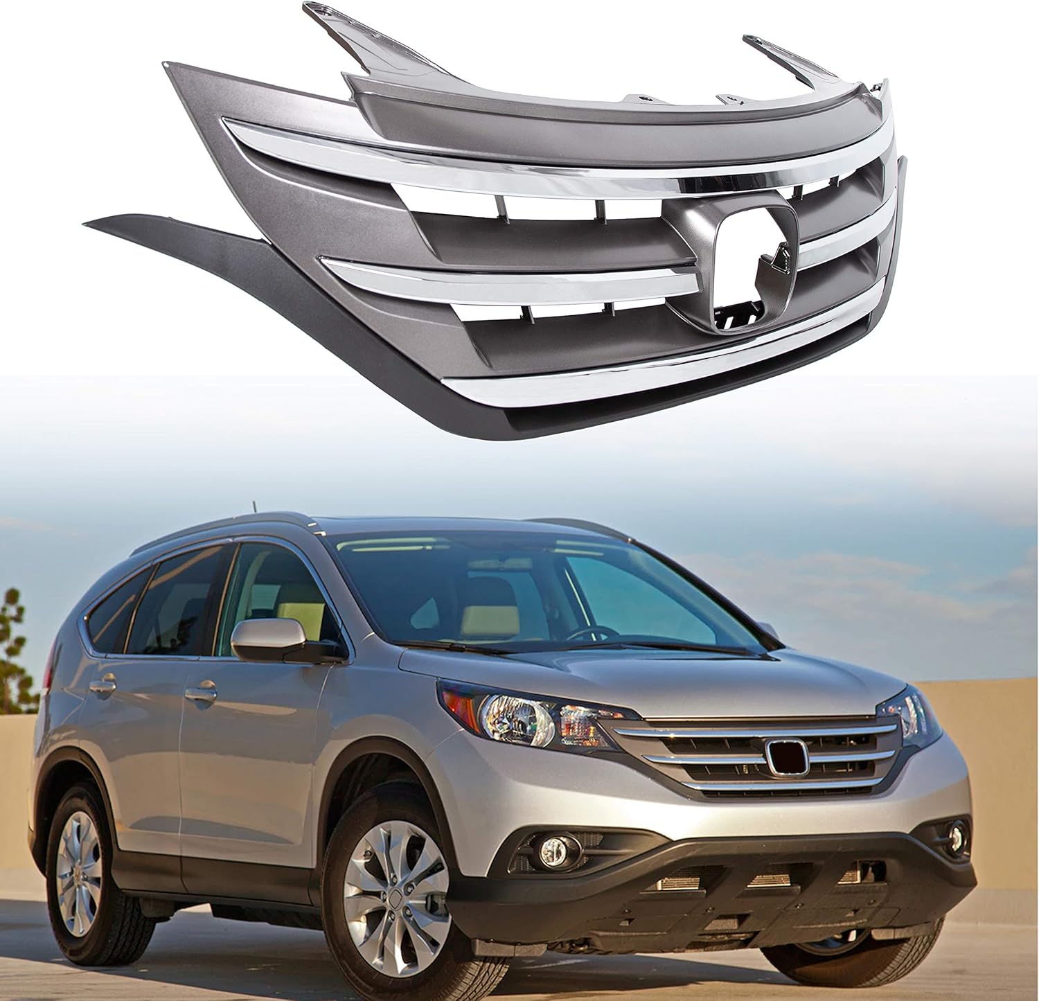 ABS Front Grille Grill for Honda CRV 2012 2013 2014 L146
