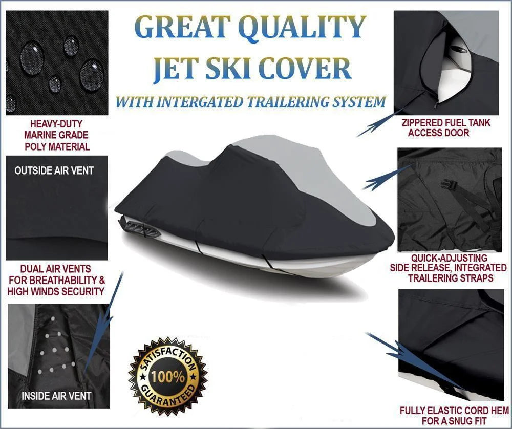 JETSKI Cover Compatible for Yamaha Wave Runner 800 1997-2000 Watercraft Jet Ski PWC Cover 1-2 Seater O97822