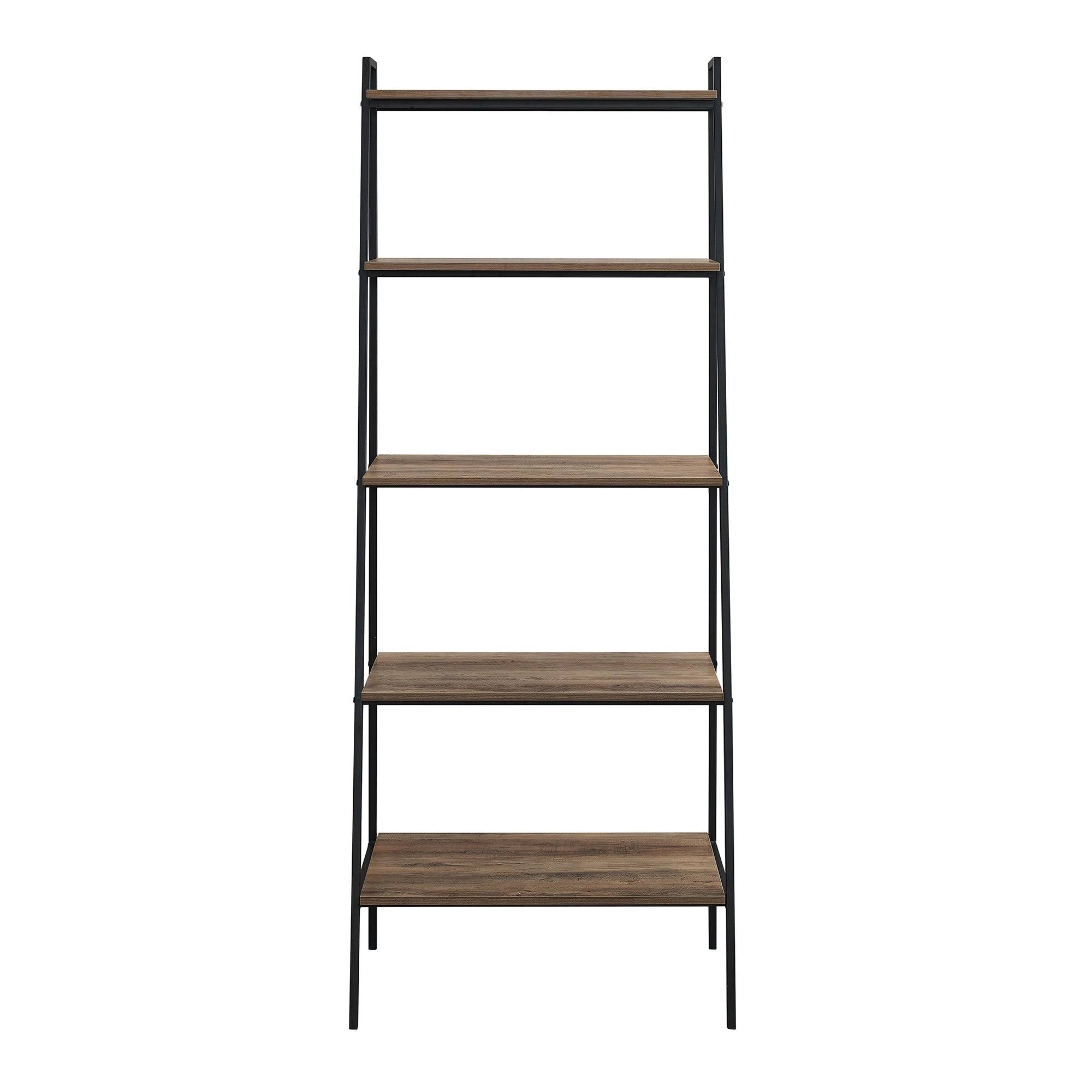 Dark Walnut Open Ladder Bookshelf W948667