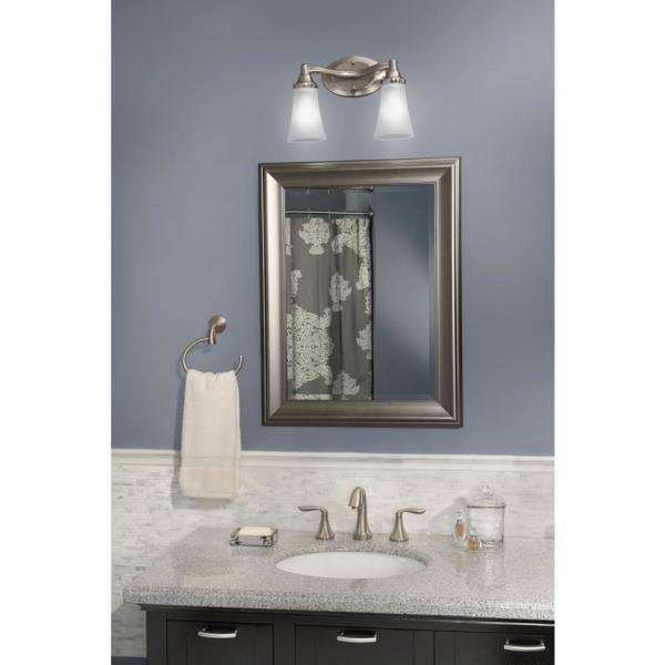 Brushed Nickel 4-Piece Bath Hardware Set with 24 in. Towel Bar T169