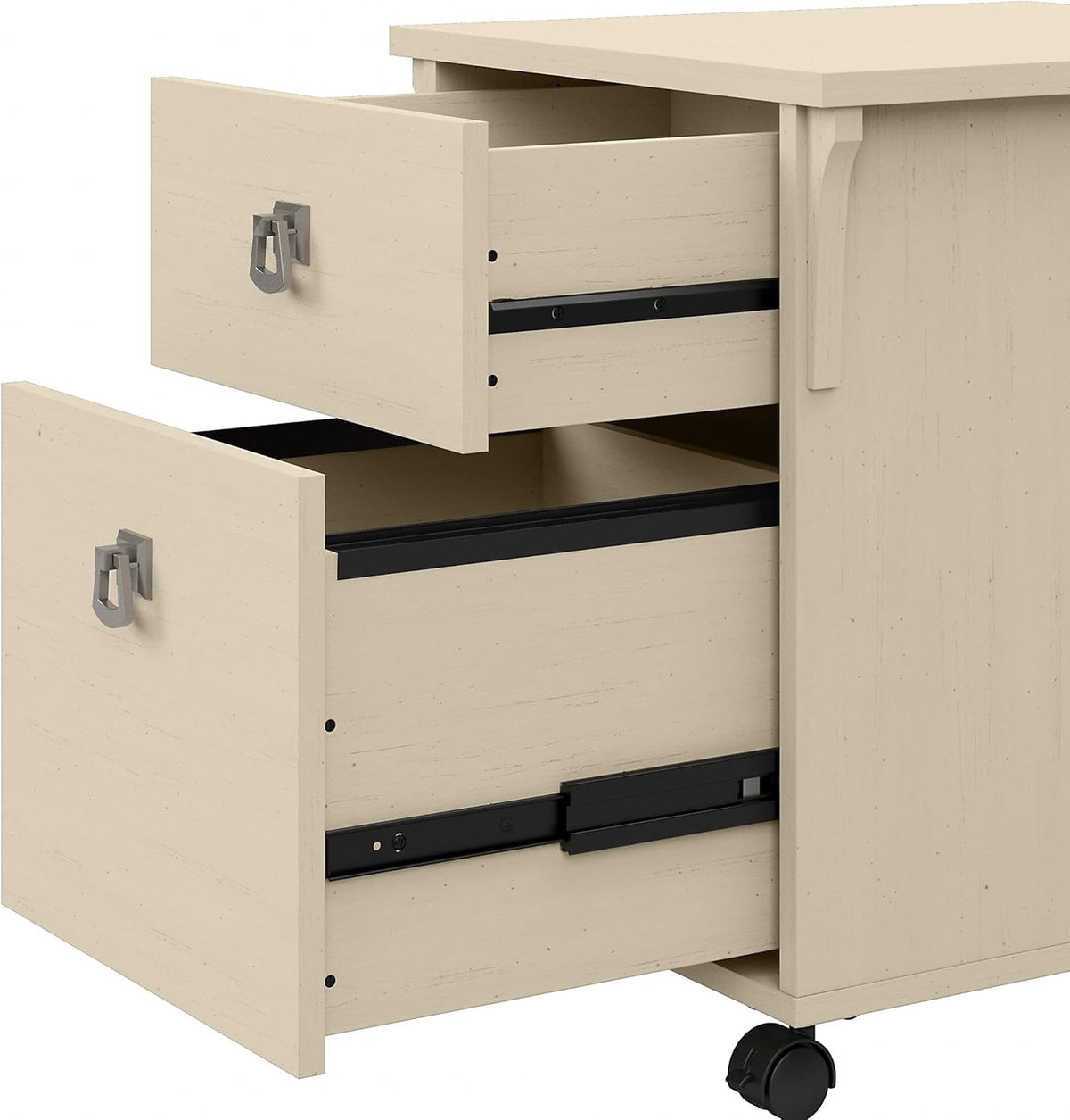 Antique White 2 Drawer Mobile File Cabinet O34815