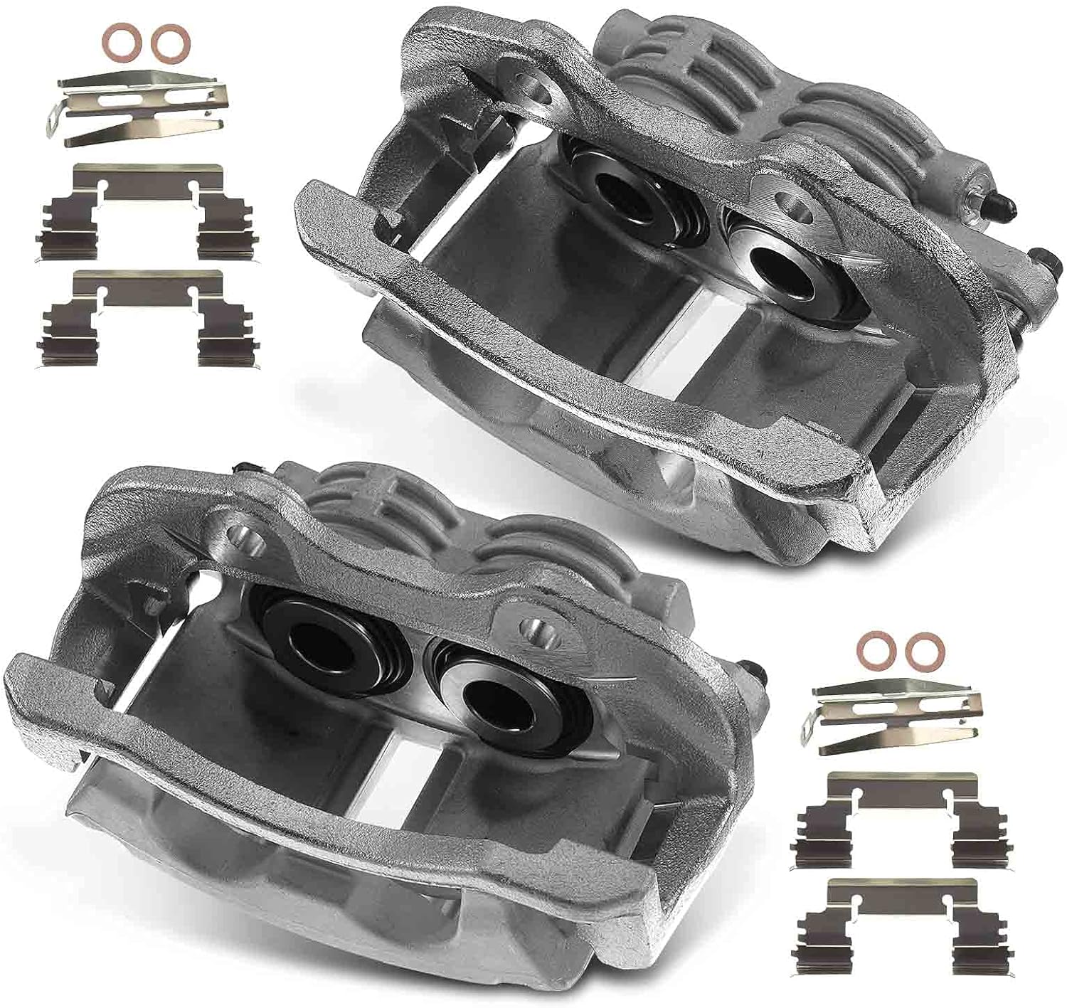 Disc Brake Caliper Assembly with Bracket 2-PC Set J7810
