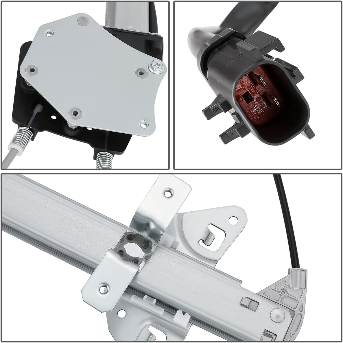 Front Power Window Regulator with Motor Assembly, Driver Left Side Pack of 2 Q76370