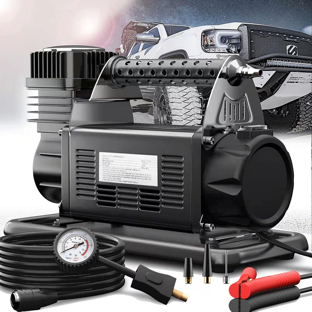 Portable Air Compressor 12v Car Truck Tires Inflator 5.65CFM Heavy Duty Air Pump J2156