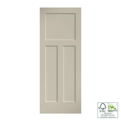 5-Panel Shaker White Primed Solid Wood Core Interior Slab Door Q5485