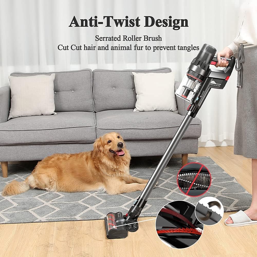 Gray Cordless Stick Vacuum with Removable Battery Z325