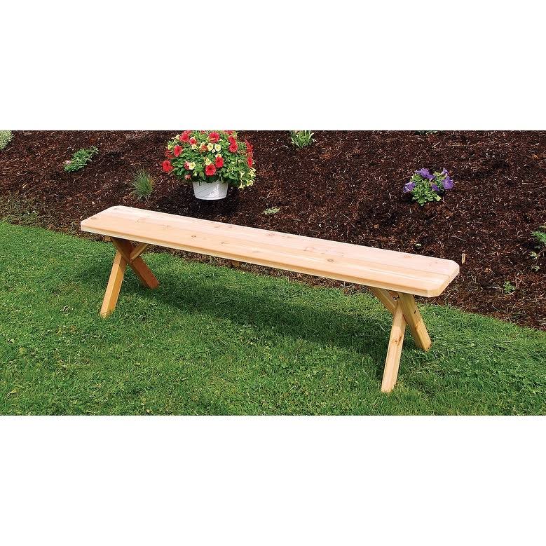 Gray Stain Cedar Bench E32126