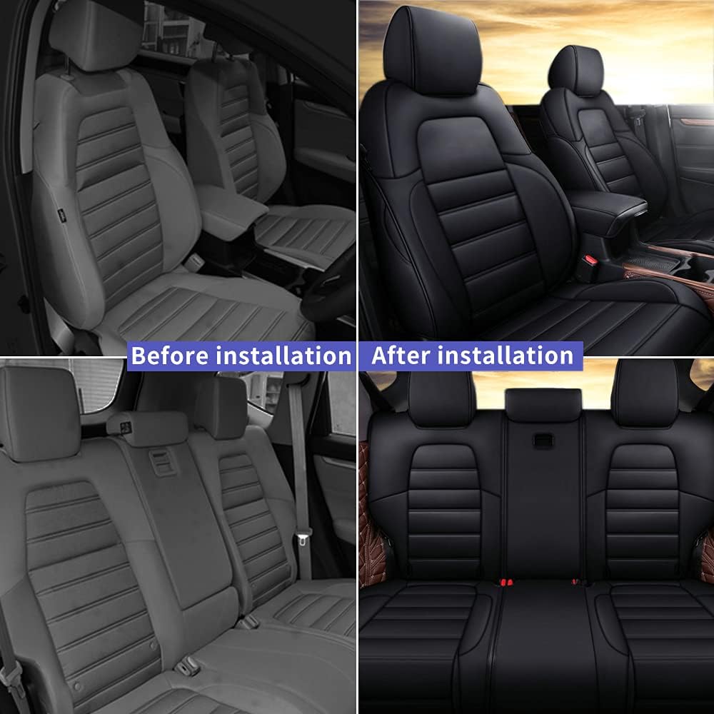 Faux Leather Waterproof Full Set Car Seat Covers Z682020