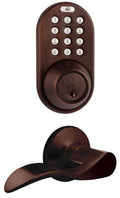 Oil Rubbed Bronze Electronic Touchpad Deadbolt Lever Combo R60652