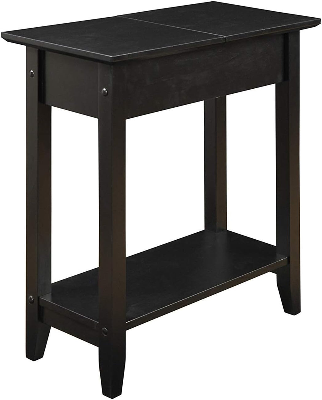 Black Flip Top End Table V183
