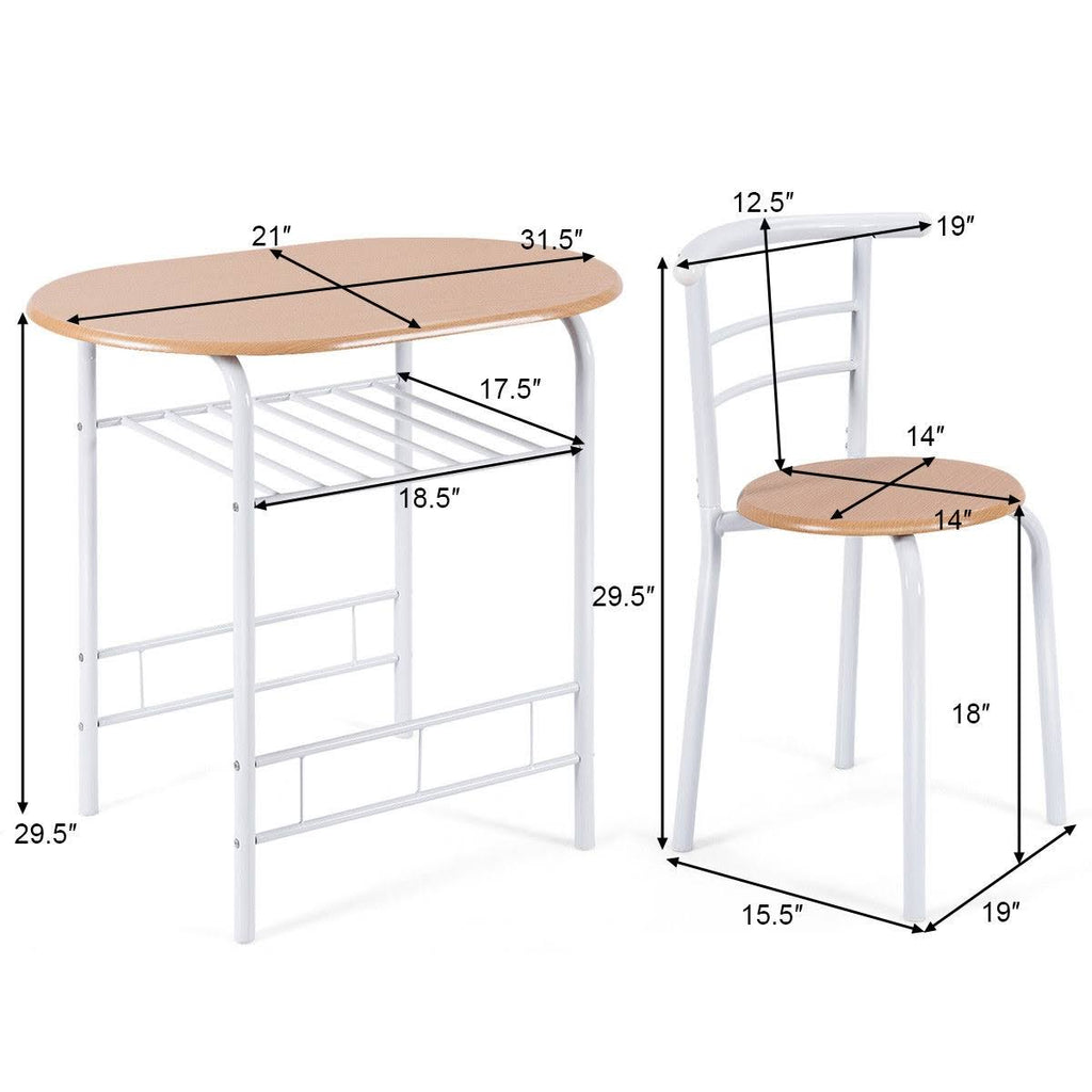 3 Piece Dining Set Table 2 Chairs M39932