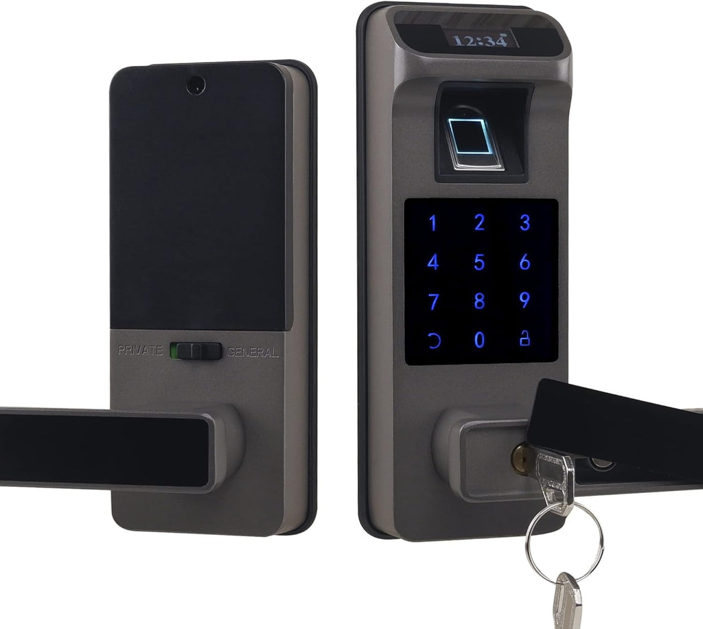 Fingerprint Door Lock with Touchscreen and OLED Display, Keypad, Passcode (Aged Bronze) Y6064
