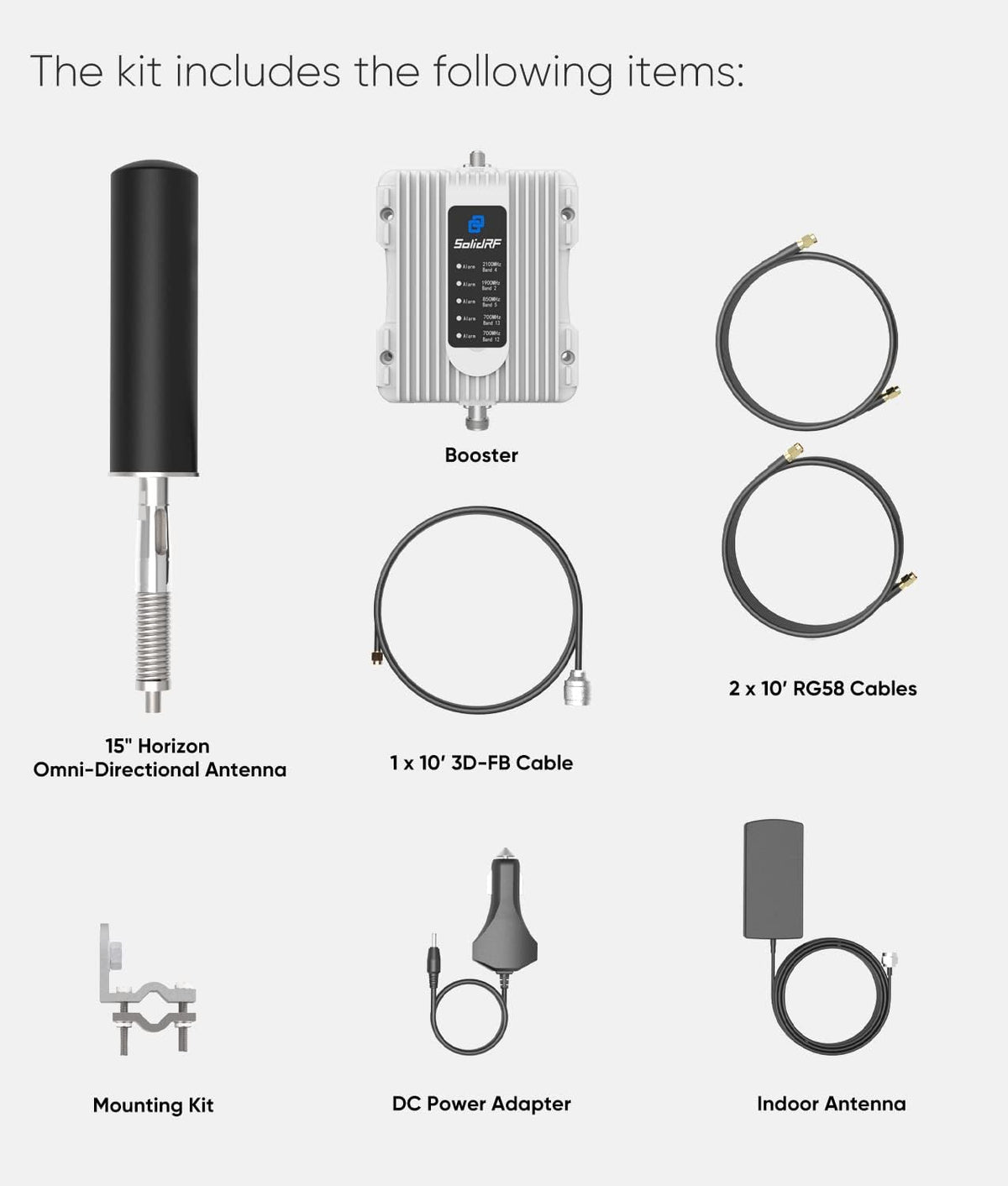 Vehicle Cell Phone Signal Booster for RV Truck, 5G Ready, FCC Approved A679461