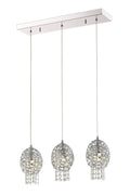 3 Light Island/Billiard Light in Chrome Finish D414