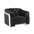 Black Velvet Accent Chair Z7421