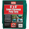 6 Ft. x 6 Ft. Poly Fabric Green Lawn Cleanup Tarp E54919