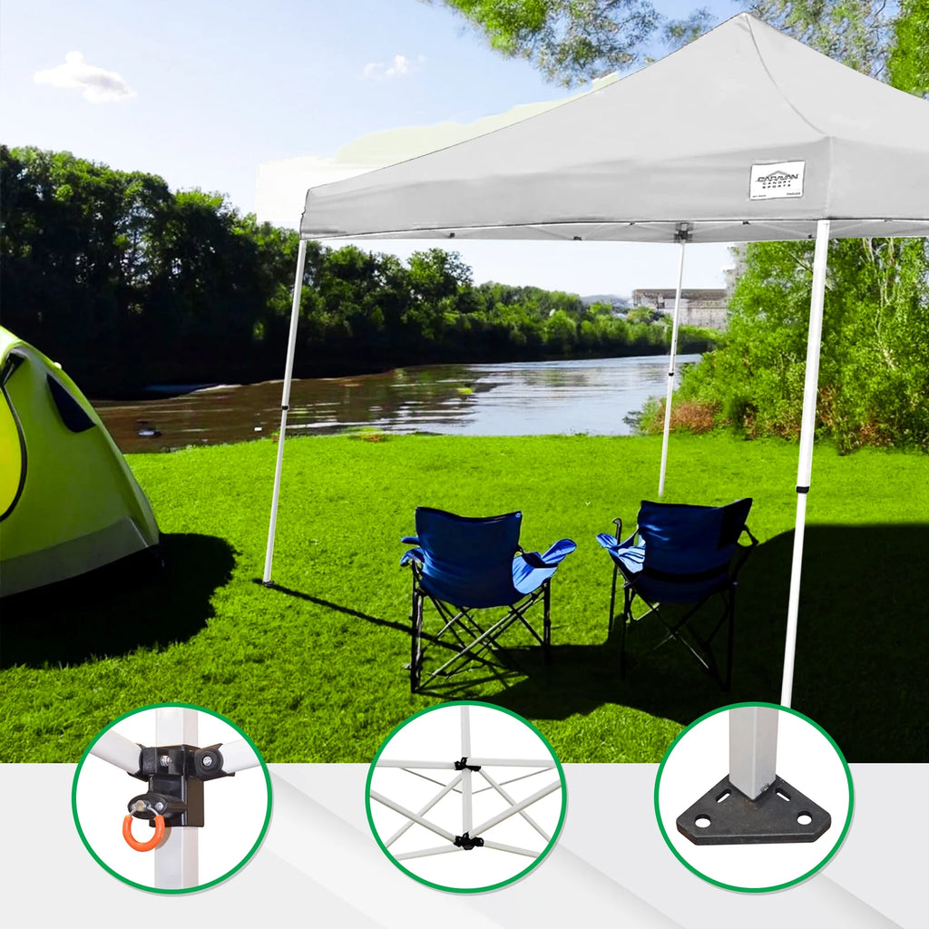 10x10' Instant Canopy Kit with 2 Slant Leg Sidewall M20692