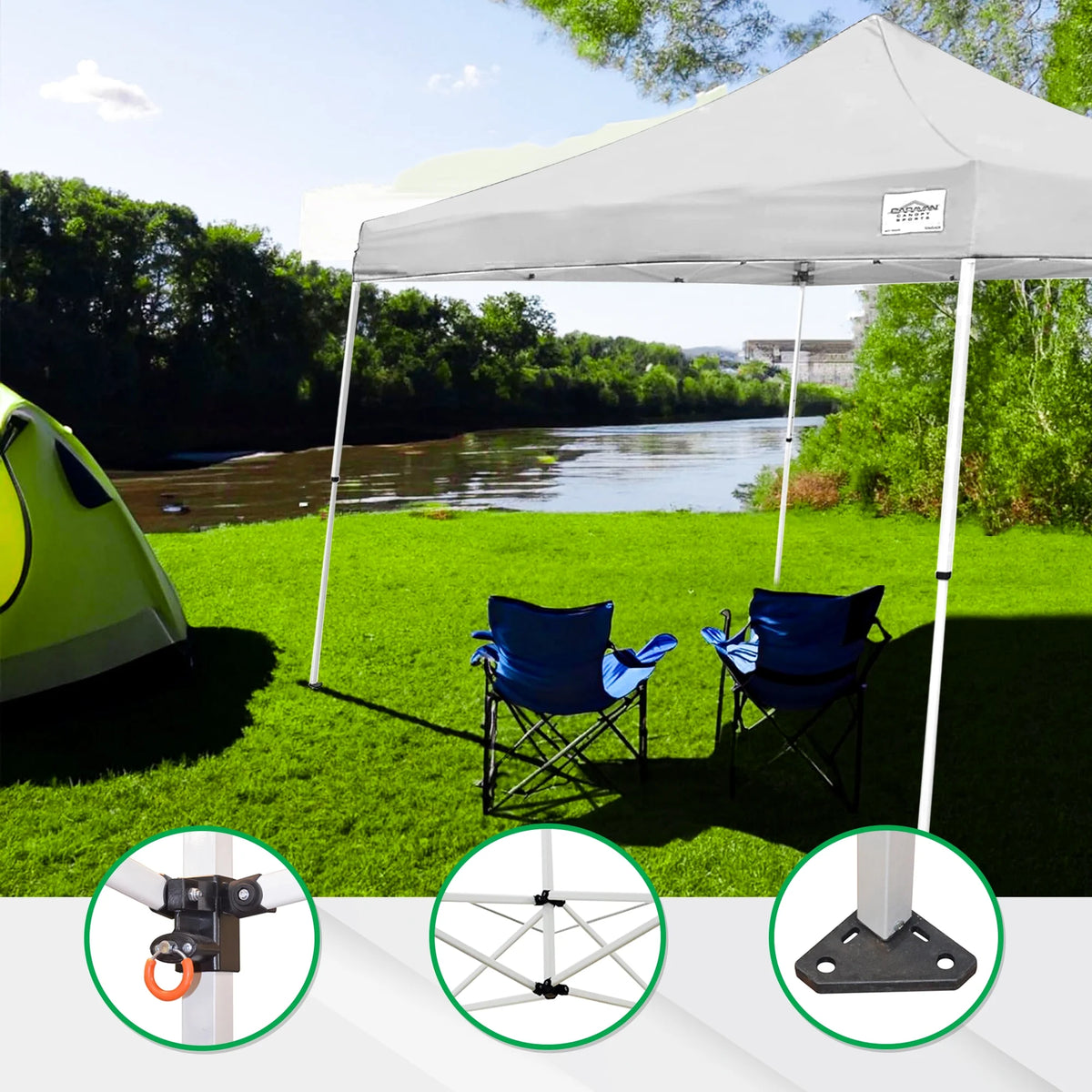 10x10' Instant Canopy Kit with 2 Slant Leg Sidewall M20692