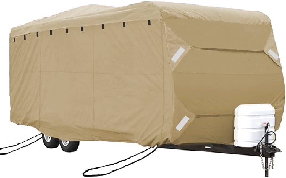 RV Cover Extra Thick 4-ply Top Panel Grey Fits 27'-30' Trailers I648