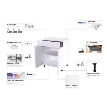 2-Door Base Cabinet in Shaker White F229205