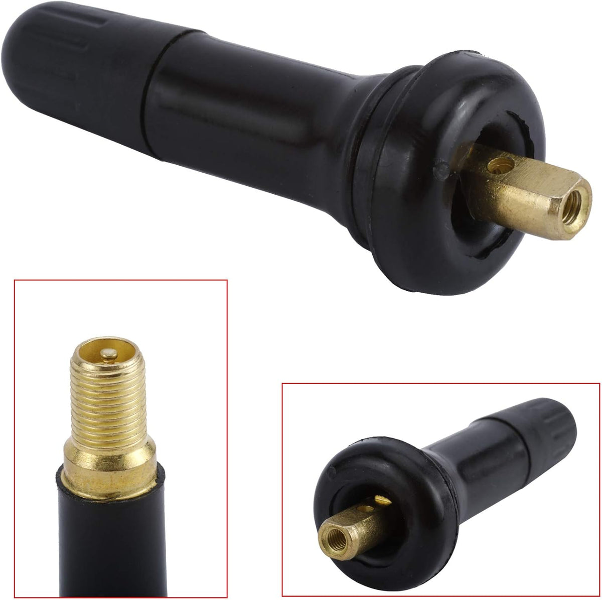 100 PCS Tire Pressure Sensor Rubber Valve Stems with Screws Pack of 2 U496