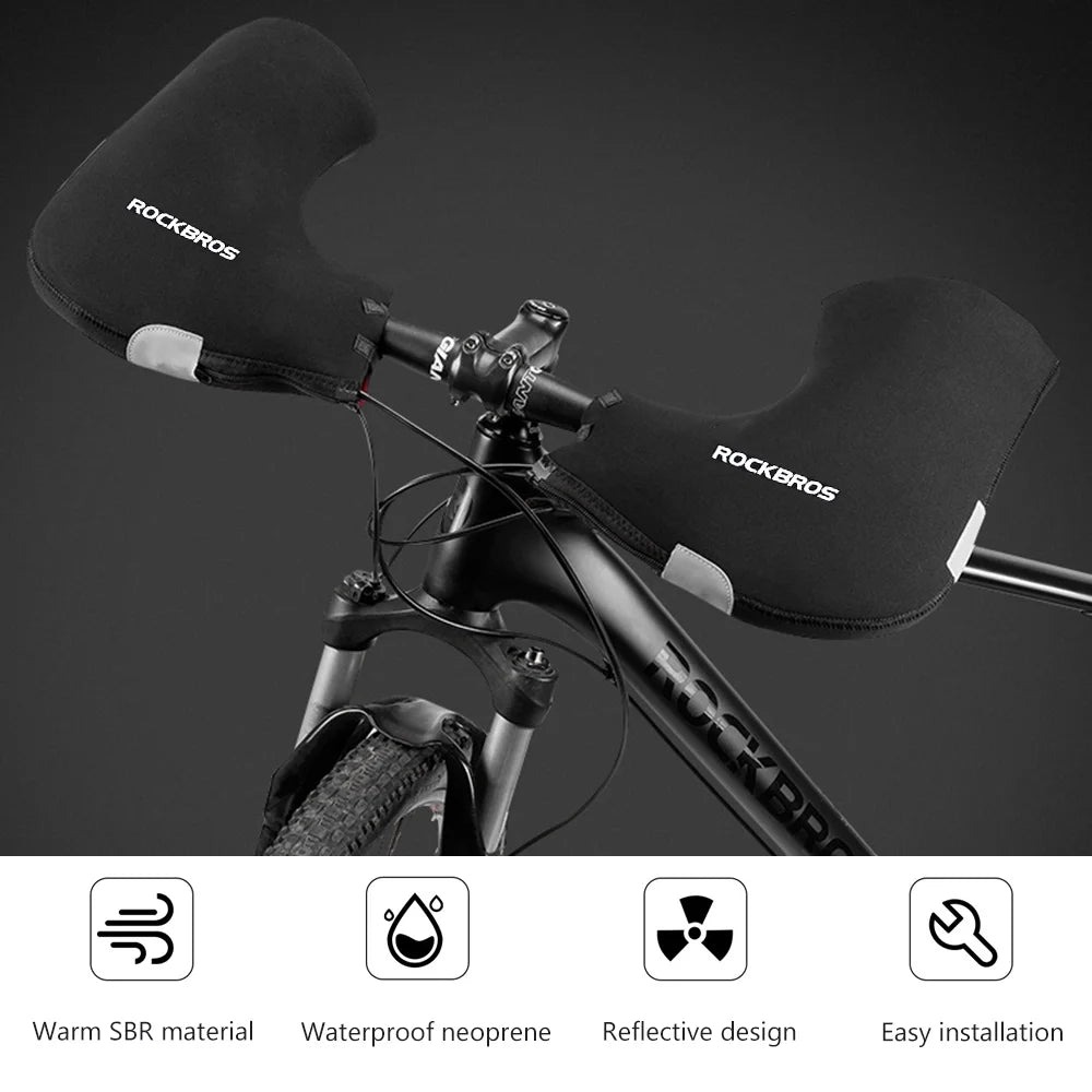 Winter Handlebar Mittens Windproof Neoprene Water Resistant Q6993