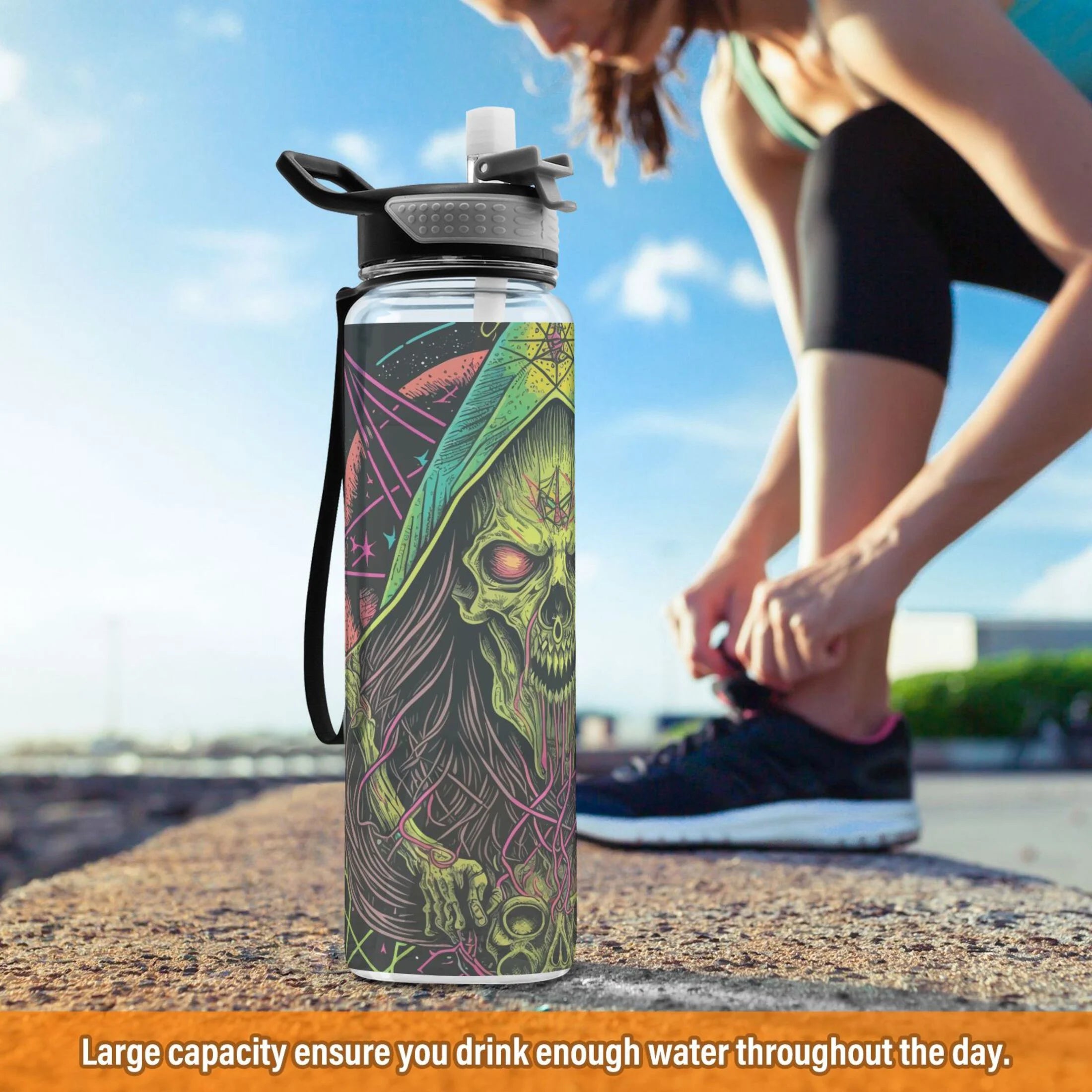32oz Leakproof Tritan Sports Water Bottle with Straw L8624