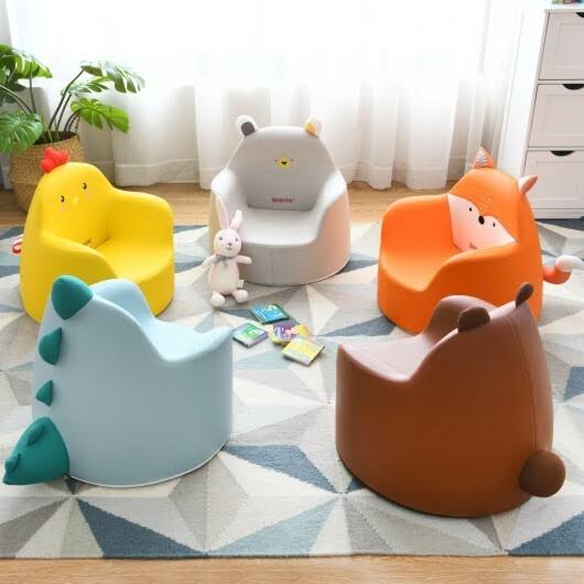 Blue Kids Cartoon Sofa Armchair Couch L597389