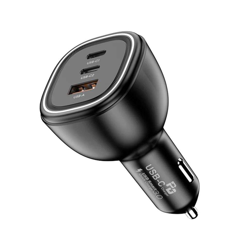 165W USB C Car Charger Adapter PD3.1 140W PD3.0 100W PPS45W QC5 H807
