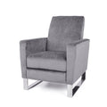 Gray High Leg Push-Back Recliner with Stainless Steel Legs Z648