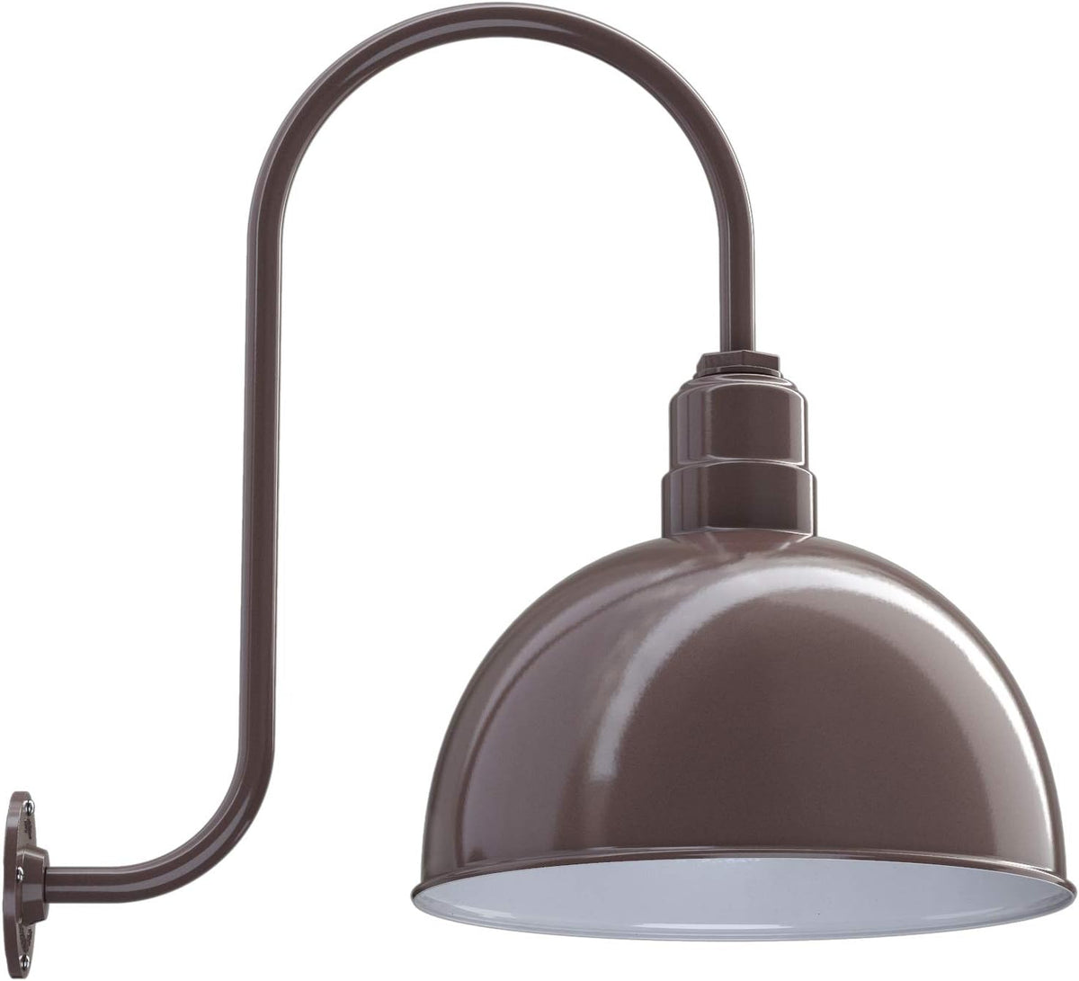 15 inch Bowl Dome Gooseneck Outdoor Wall Mounted Barn Light D686