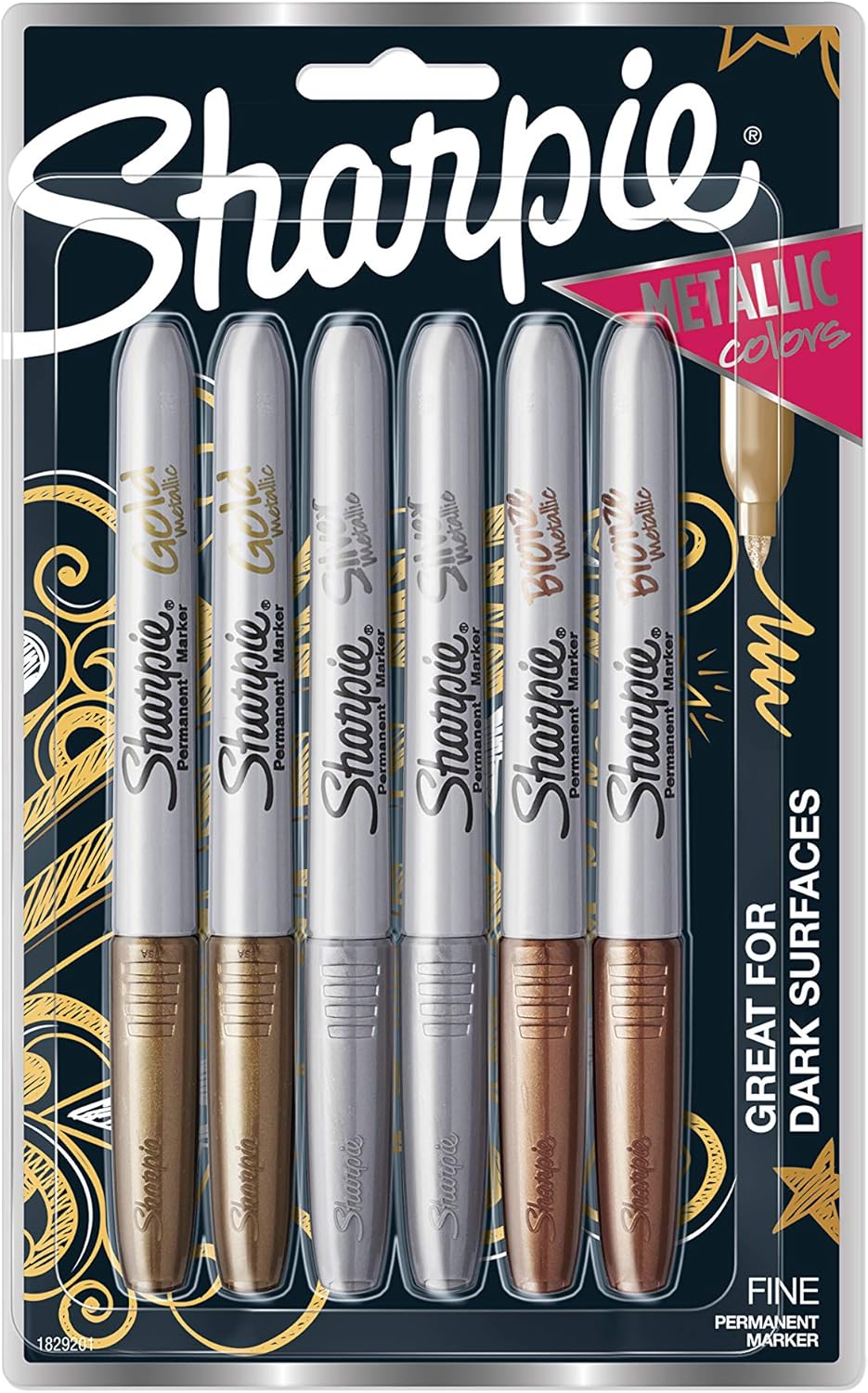 Metallic Permanent Markers, Fine Point, 36 Count Pack of 2 Z3281