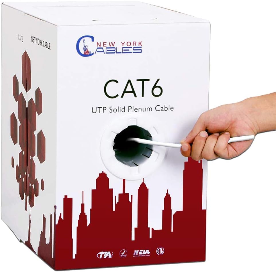 1000ft Bulk Ethernet Cable, 23AWG 4Pair UTP, Pure Solid Bare Copper M5656