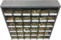 2510 Piece Grade 8 USS Coarse Thread Bolt, Nut, and Washer Assortment with 40 Hole Bin S1545