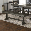 Antique Black Wood Bench H875
