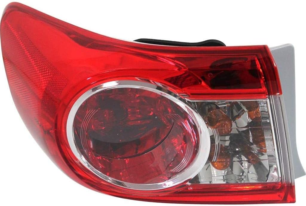Tail Light Assembly for Toyota Corolla 2011 2012 2013 Passenger Side Pack of 2 L8534