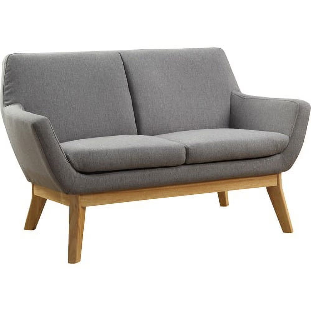 Upholstered Loveseat with Wood Leg, Gray H88910