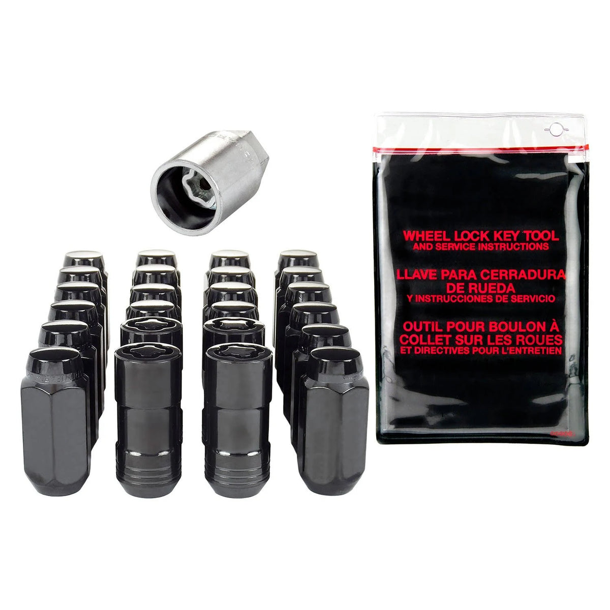 14x1.5 Black Wheel Locks D908