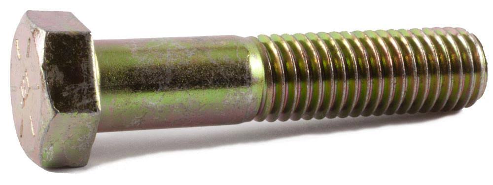 1/2-13 x 5 Grade 8 Hex Cap Screw Yellow Zinc Plated E44190