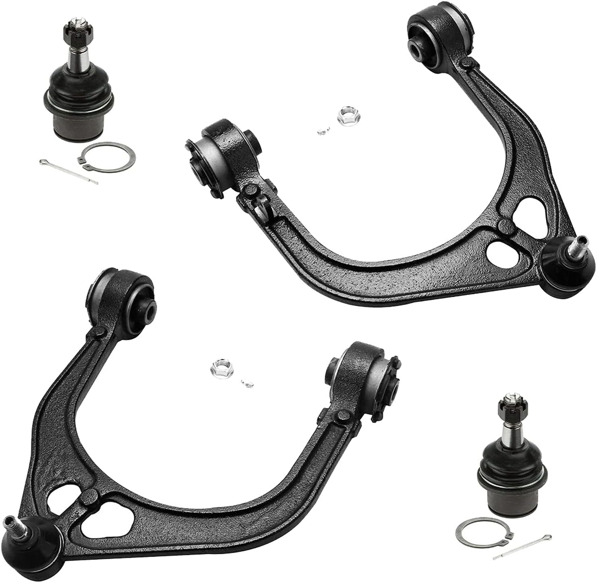 RWD Front Upper Control Arms + Lower Ball Joints 4pc Set K418604