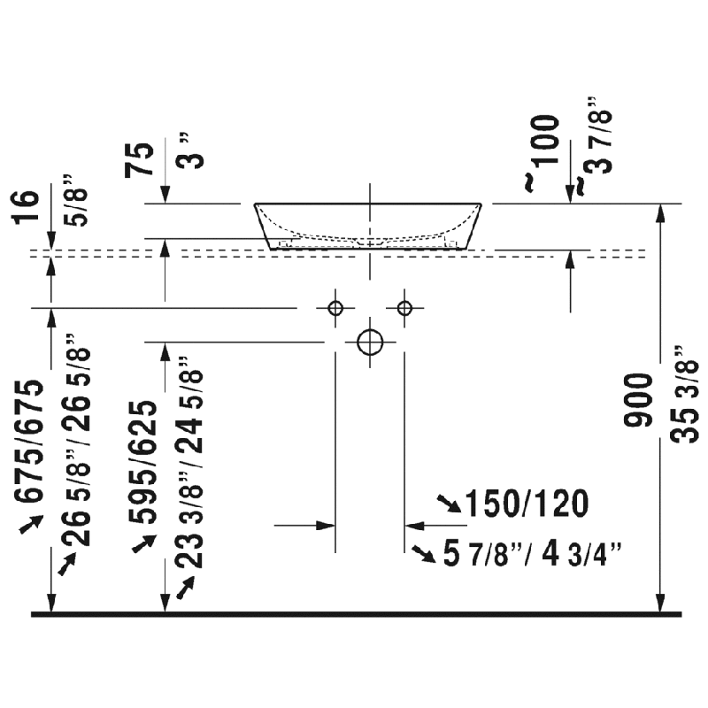 White Bathroom Sink F555679